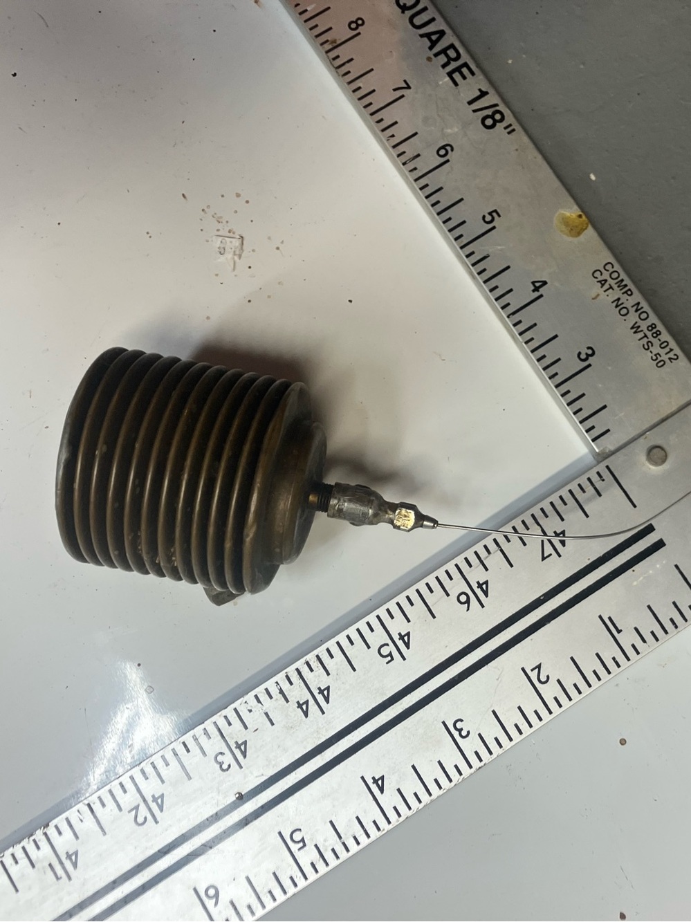 Vintage Brass Coil Thermocouple Sensor